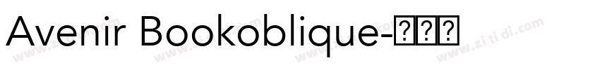 Avenir Bookoblique字体转换